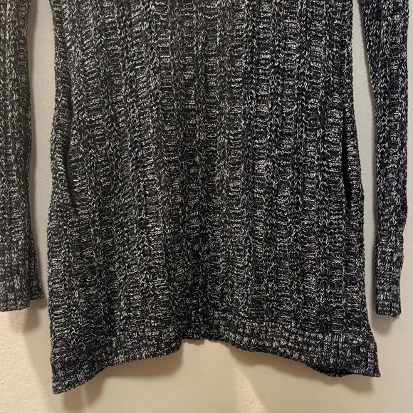 American Eagle Outfitters Black Marled Open-Front Cardigan - Picture 6 of 9